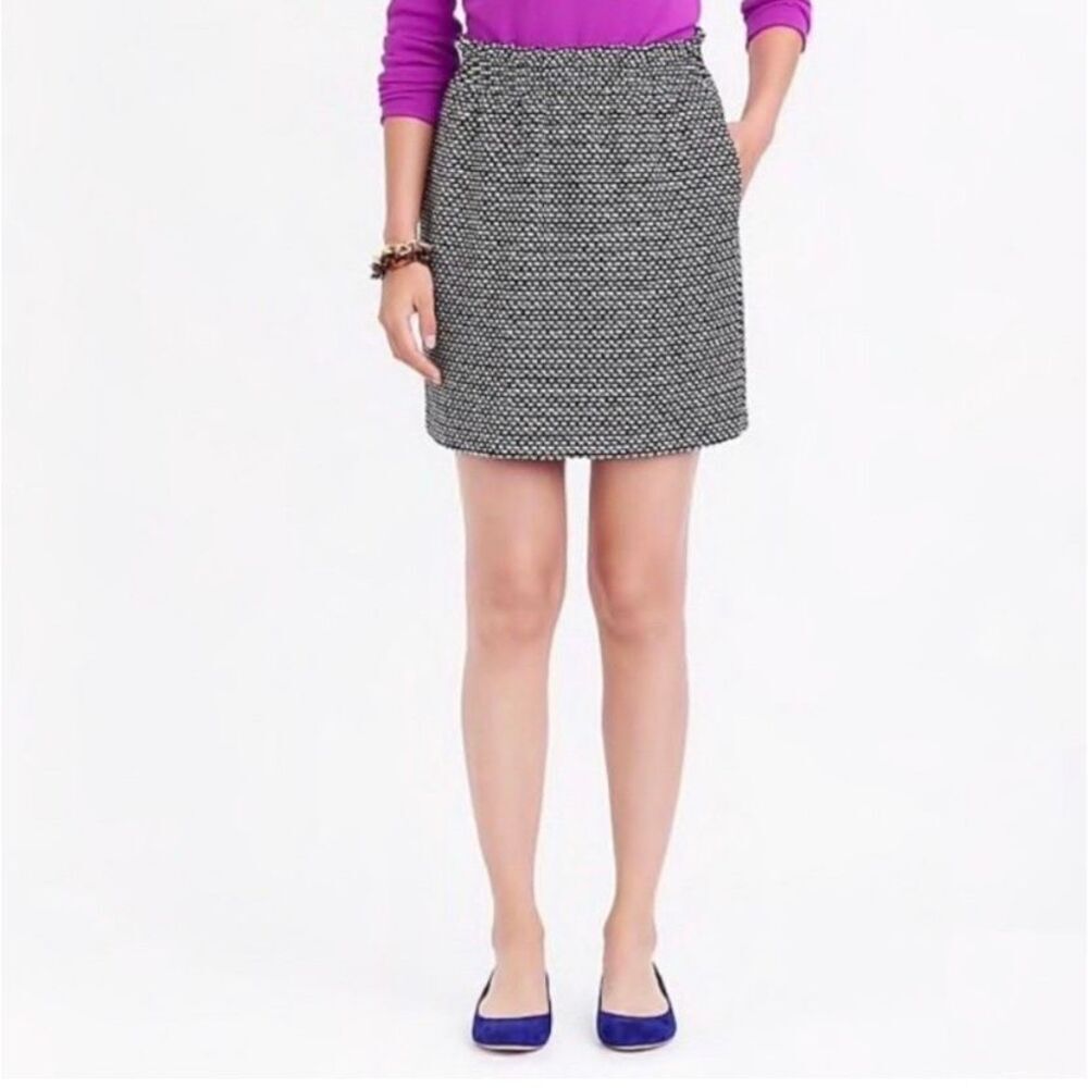 J Crew Factory Skirt Womens Size 10 Sidewalk Jacquard G8319 Elastic Waist Stretc